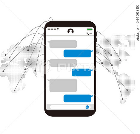Chat app vector illustration smartphone Chat app vector illustration smartphone 64400380