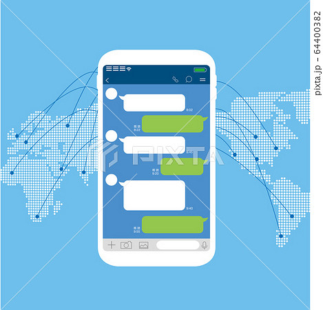 Chat app vector illustration smartphone 64400382