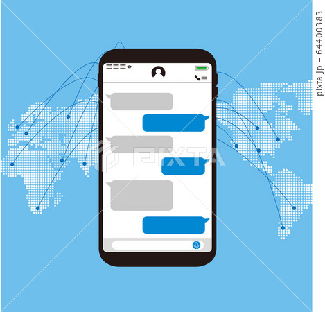 Chat app vector illustration smartphone 64400383