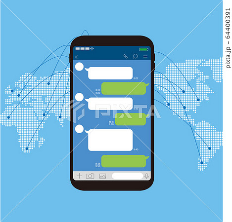 Chat app vector illustration smartphone 64400391