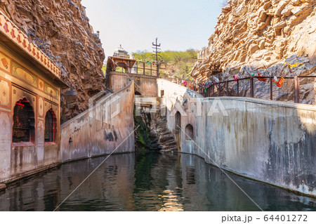 Holy kund in Monkey Temple or Galta Ji complex, Holy kund in Monkey Temple or Galta Ji complex, 64401272