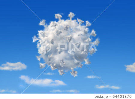 Fluffy cloud with the shape of Coronavirus 64401370