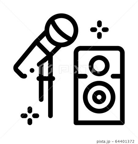 microphone and speaker equipment icon vector outline illustration microphone and speaker equipment icon vector outline illustration 64401372