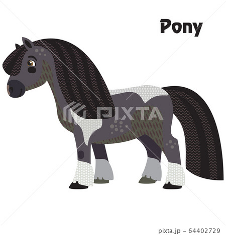 Vector Cartoon Ponyのイラスト素材