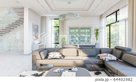 living room interior 3d illustration living room interior 3d illustration 64402982