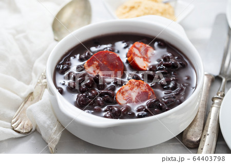 typical brazilian food black beans with smoked typical brazilian food black beans with smoked 64403798