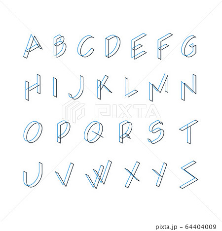 Font letters, minimalistic line logo 64404009