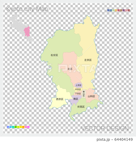 京都市の地図・Kyoto city  64404149