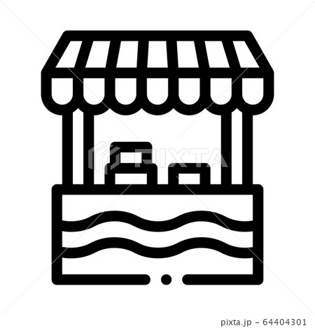 mobile food stall icon vector outline illustration 64404301