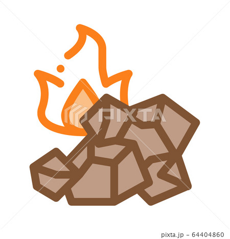 charcoal for fire icon vector outline illustration charcoal for fire icon vector outline illustration 64404860