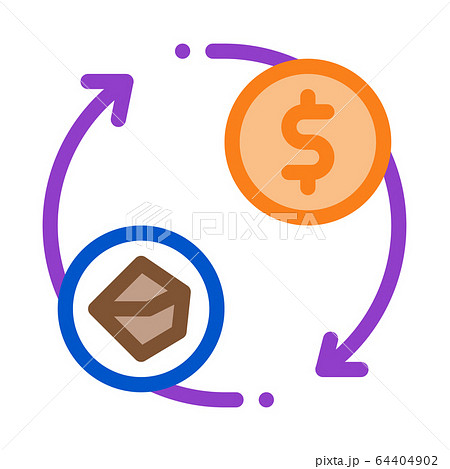 selling coal for money icon vector outline illustration 64404902
