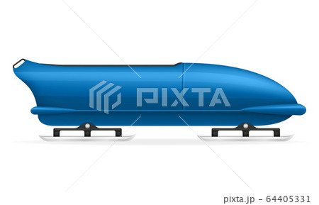 bobsleigh sled winter sport olympic games vector 64405331