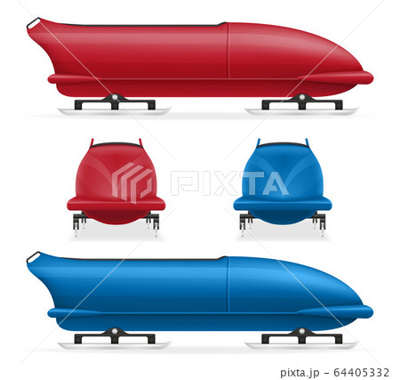 bobsleigh sled winter sport olympic games vector 64405332