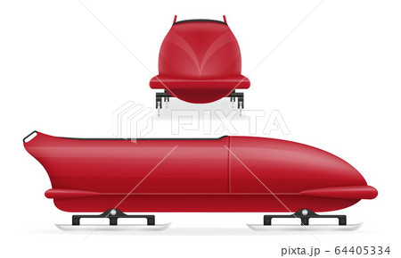 bobsleigh sled winter sport olympic games vector 64405334