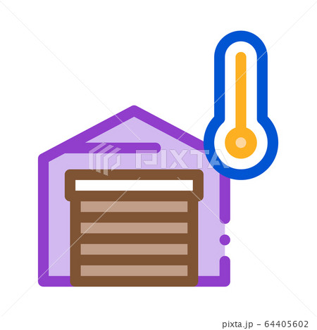 temperature measurements in garage icon vector outline illustration 64405602