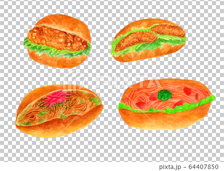 調理パン(水彩画) 調理パン(水彩画) 64407850