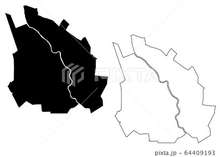 Tartu City (Republic of Estonia) map vector Tartu City (Republic of Estonia) map vector 64409193