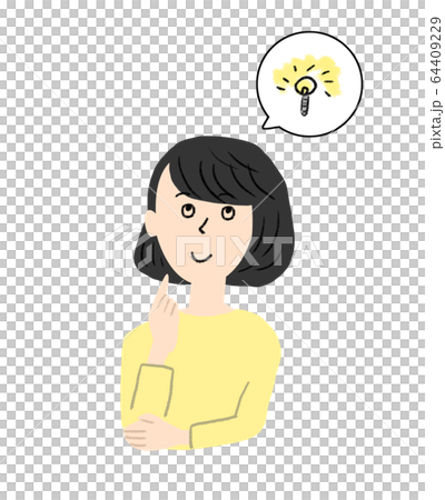 ひらめいた女性 ひらめいた女性 64409229