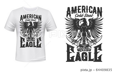 Heraldic eagle and crossed daggers, t-shirt print Heraldic eagle and crossed daggers, t-shirt print 64409835
