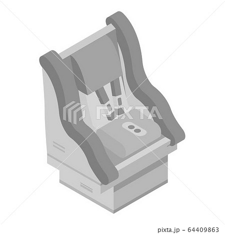 Modern child car seat icon, isometric style Modern child car seat icon, isometric style 64409863