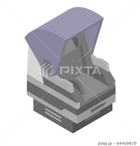 Baby car seat icon, isometric style 64409870