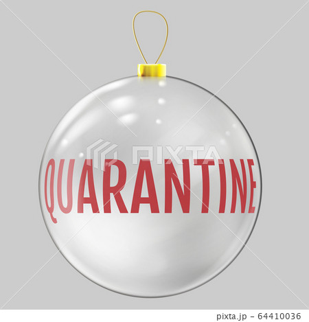 Glass Christmas ball dedicated to the coronavirus pandemic 64410036