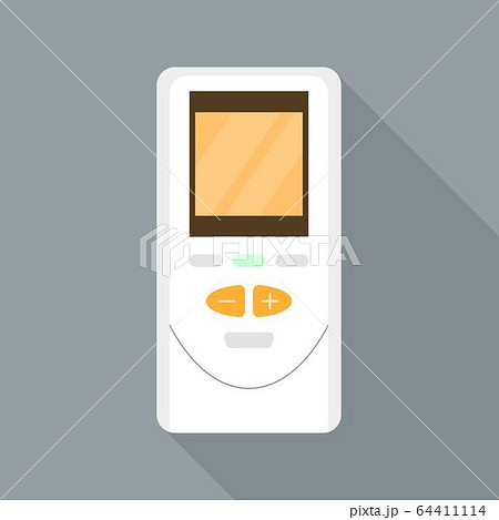 Smart remote control conditioner icon, flat style 64411114