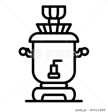 Classic samovar icon, outline style 64411666
