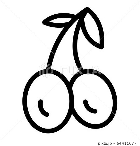 Two olives icon, outline style 64411677