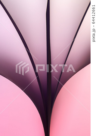 Folded backlit paper abstract pastel shapes 64412661