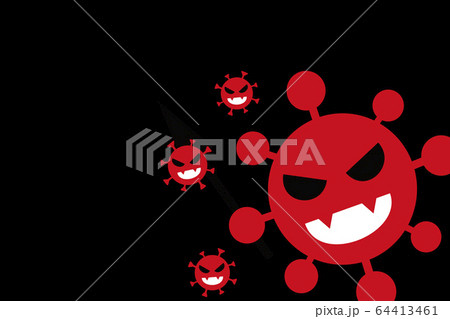 【社会問題】新型コロナウイルスのイメージ (黒背景) 【社会問題】新型コロナウイルスのイメージ (黒背景) 64413461