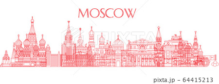 Moscow skyline line art 3 64415213