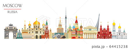 Moscow skyline vector 6 64415238