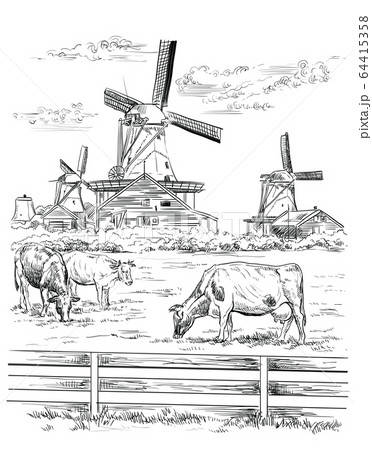 Vector hand drawing Holland 8 Vector hand drawing Holland 8 64415358