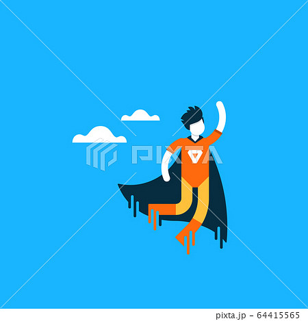Urgent help, super hero cartoon character 64415565