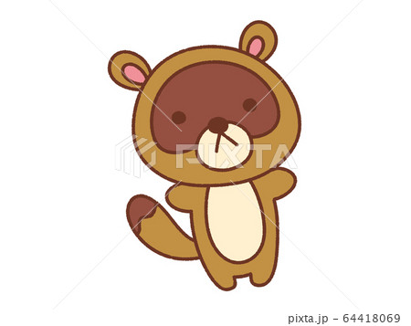 ⭐︎たぬき⭐︎【未使用】ヘザーブラウン/正規フレーム たぬきのイラスト素材 [64418069] - PIXTA