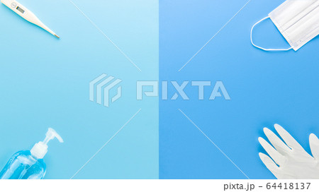 Medical supplies to stay safe and protect from Coronavirus  64418137