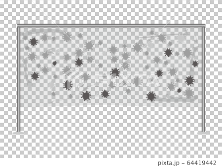 ウイルスと透明フィルム 64419442