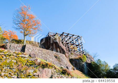 苗木城跡の風景(天守・本丸跡) 苗木城跡の風景(天守・本丸跡) 64419558