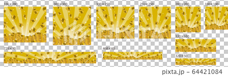 ビットコイン放射 バナー用 イラスト ビットコイン放射 バナー用 イラスト 64421084