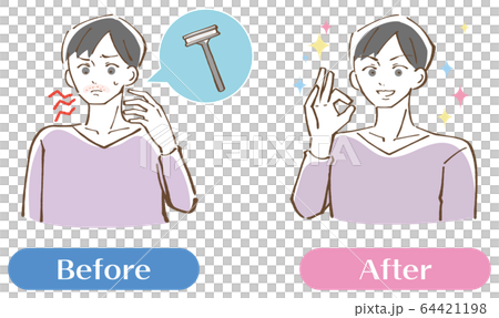 男性造成剃刀脫落後的插圖 64421198