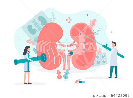 Kidney stone treatment concept 64422095