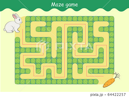 Rabbit and Carrot Maze educational game for Rabbit and Carrot Maze educational game for 64422257