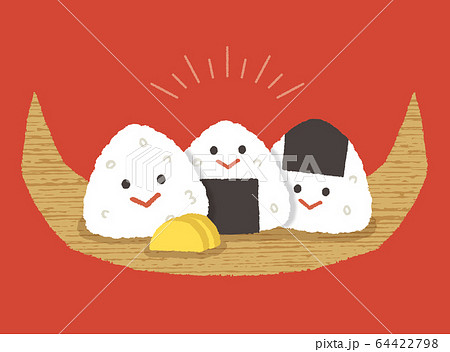 おにぎり三兄弟のイラスト素材
