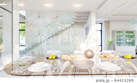 living room interior 3d illustration 64423260