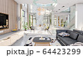 living room interior 3d illustration 64423299