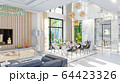 living room interior 3d illustration 64423326