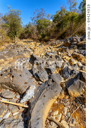 dry stone riverbed, Ankarana Madagascar, Africa dry stone riverbed, Ankarana Madagascar, Africa 64424919