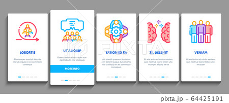 Collaboration Work Onboarding Elements Icons Set Vector Collaboration Work Onboarding Elements Icons Set Vector 64425191