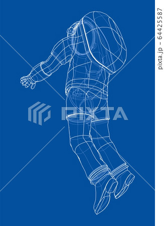 Astronaut concept. Vector rendering of 3d 64425587